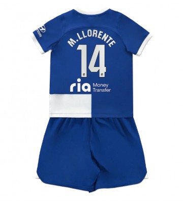 Atletico Madrid Marcos Llorente #14 Koszulka Wyjazdowych Dziecięca 2023-24 Krótki Rękaw (+ Krótkie spodenki)